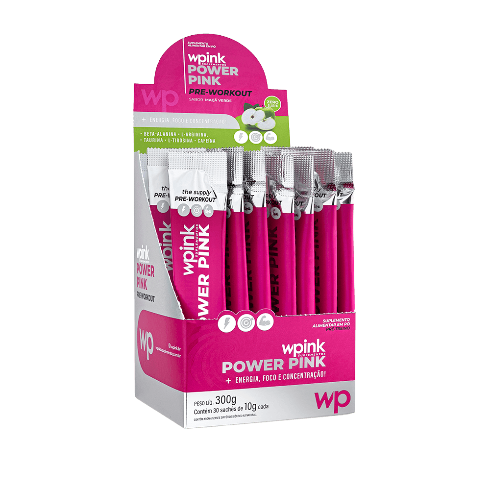 power pink de maçã verde - pré-treino - 300g - wp - foto 6